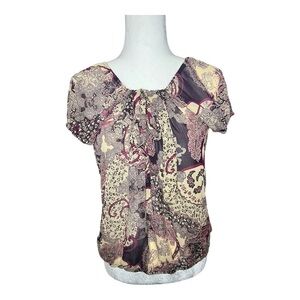 Boho Chic Y2K Sheer Top M